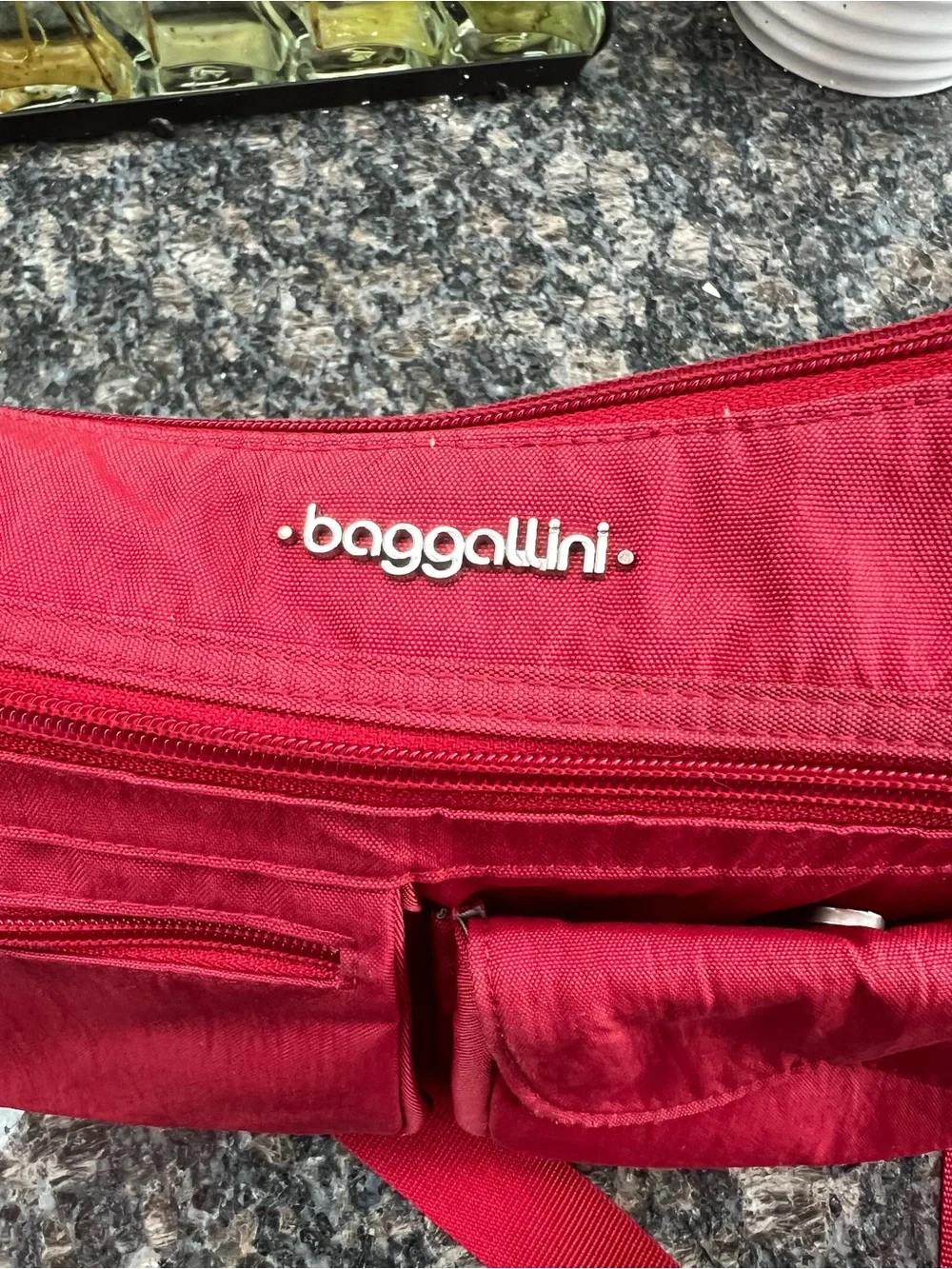 Baggallini Vibrant Red Nylon Crossbody with Multiple Pockets